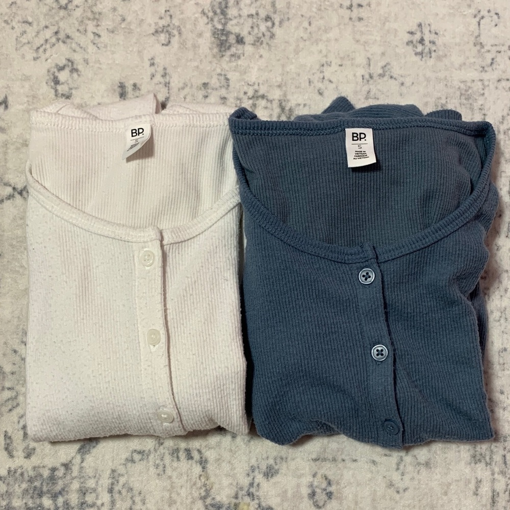 BP Women's Cardigan Set - White and Blue